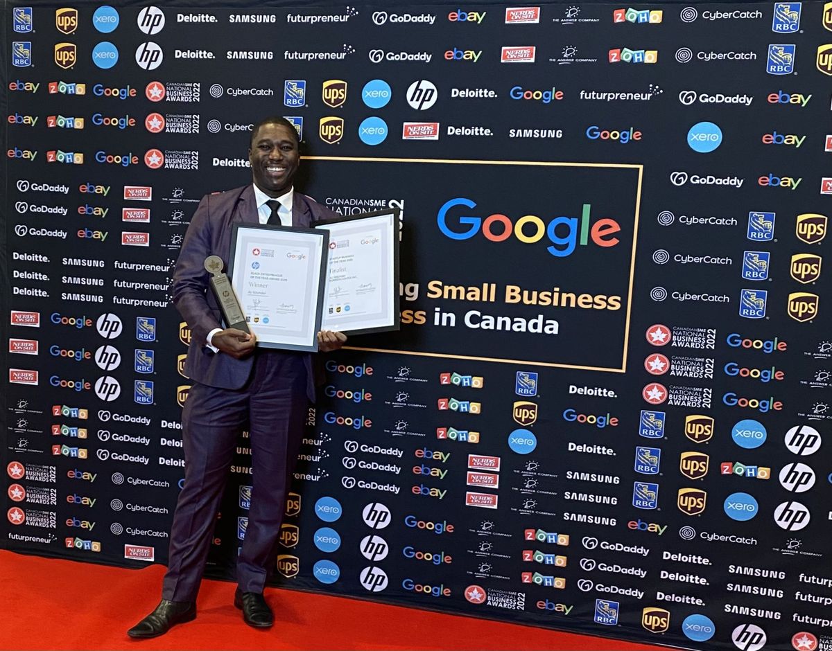 A.S. Business Center founder Ali Soumah named HP Black Entrepreneur of the Year award winner at 2022 CanadianSME Small Business Magazine Awards
