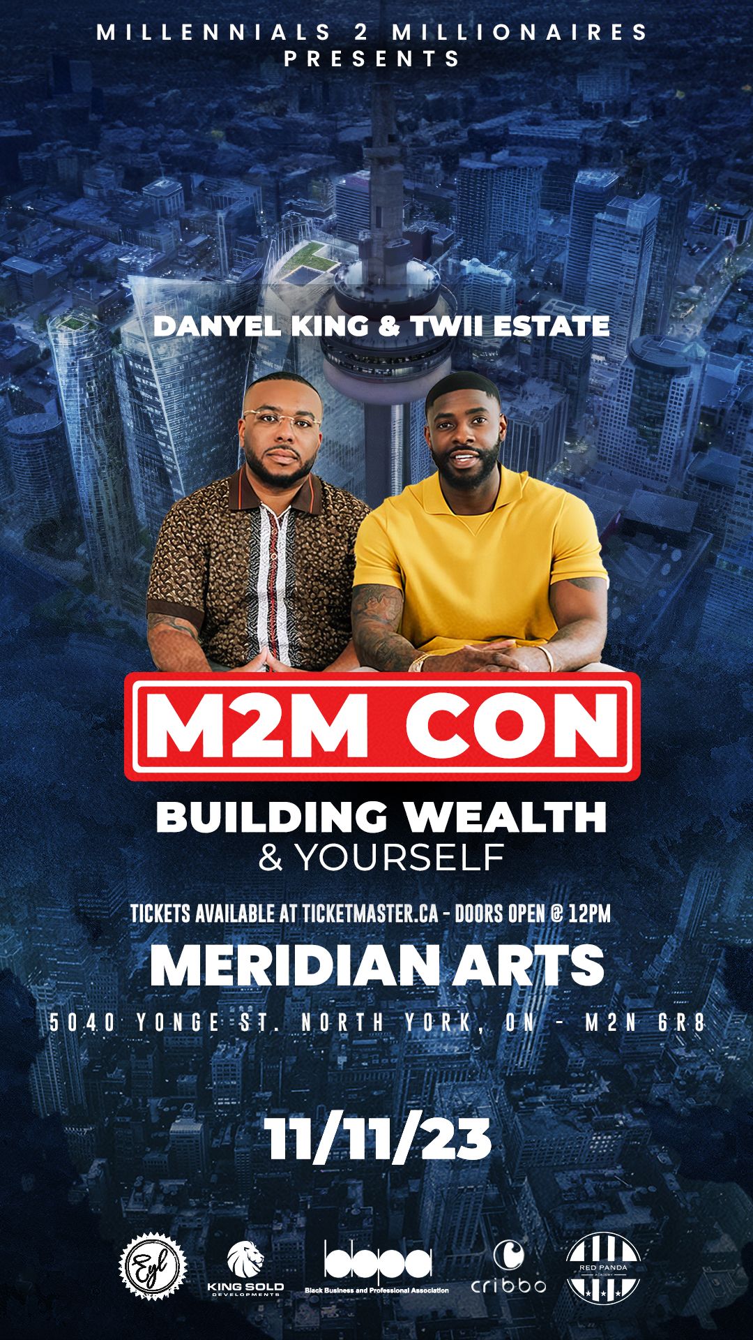 SAVE THE DATE: Millennials 2 Millionaire's M2M CON to provide real estate, investment, and entrepreneurship tips at Meridian Arts Centre Nov. 11